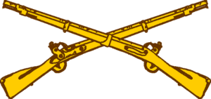 PJ Dermer Military Badge US Infantry Cross Rifles Insignia PJ Dermer Military Badge US Infantry Cross Rifles Insignia