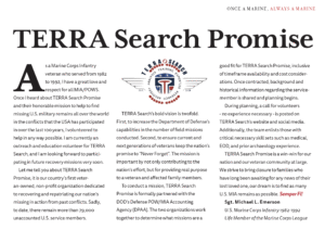 semper fi veteran pow mia recovery veteran organization terra search promise